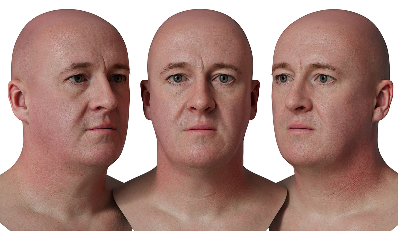 Male 3d head scan download